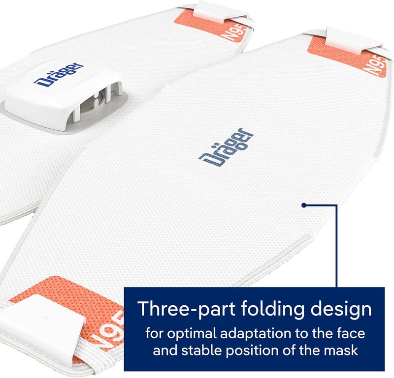 Drager X-plore 1950 N95 respirator mask | NIOSH-approved respirator mask for construction, DIY, home improvement - Image 5